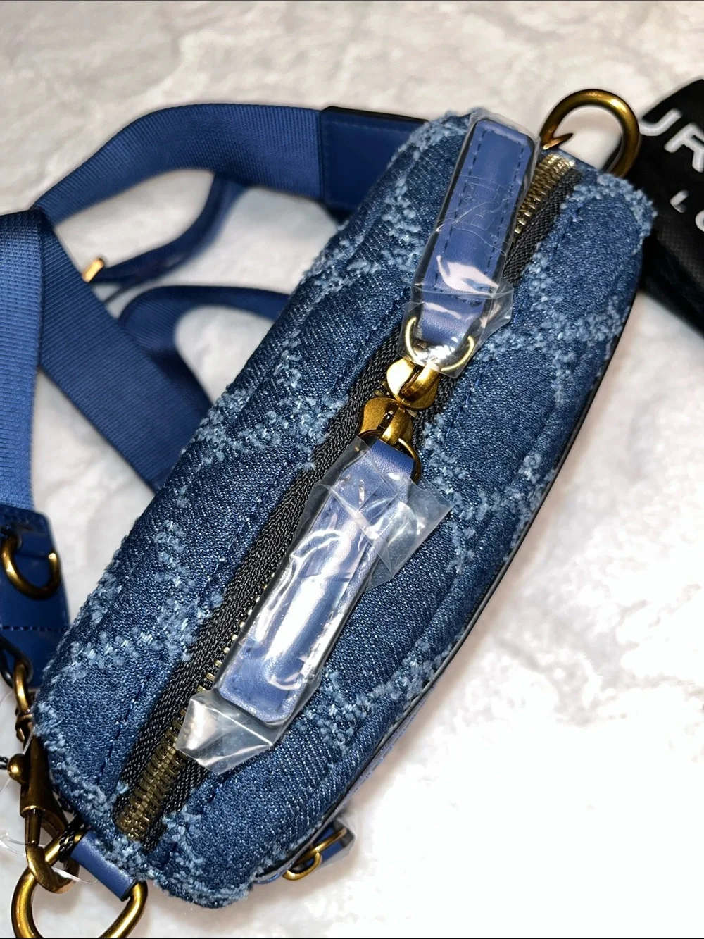 Kurt Geiger NWT! XS Quilted Denim Crossbody Bag - Picture 5 of 13